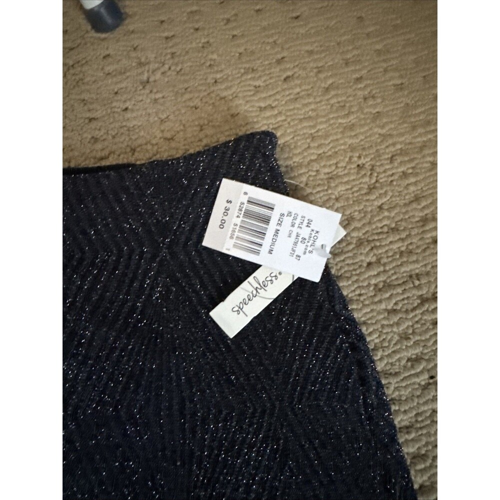 Gray sequin Holiday skirt Junior Size Medium NWT - Picture 4 of 6